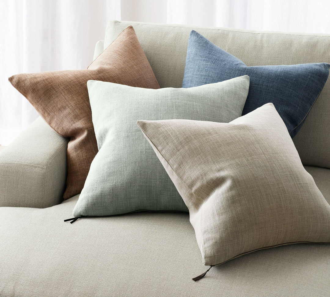 Belgian Linen Pillow Bone No insert 24" x 24"