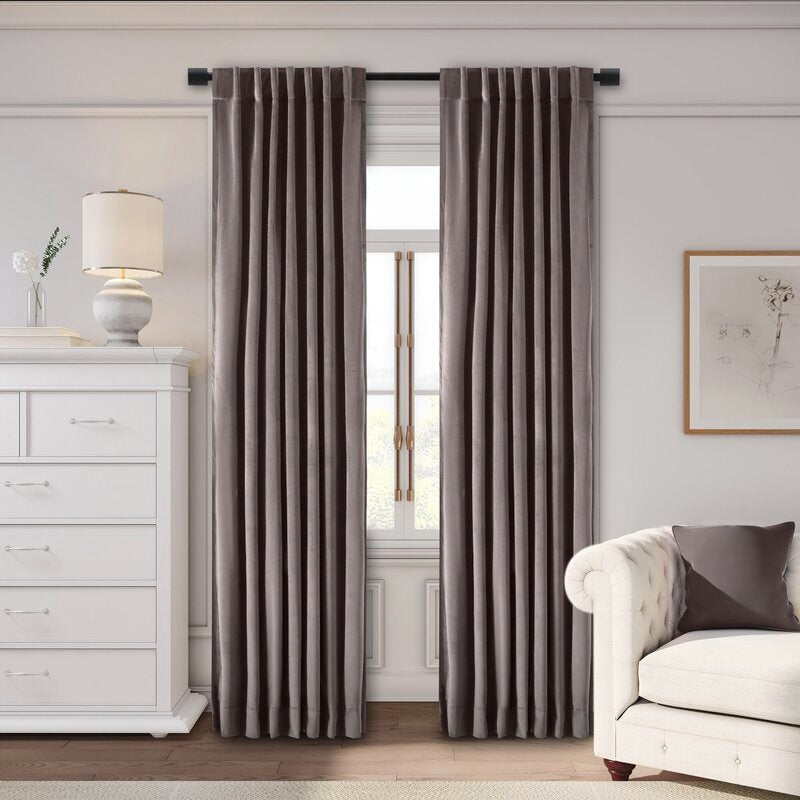 Premium Velvet Myreon Thermal Rod Pocket Curtain Panel 84"
