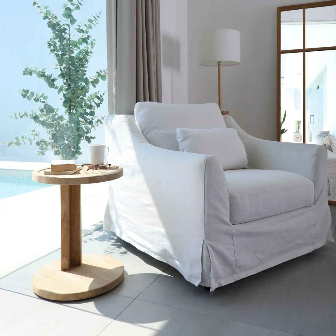 Nordic Teak Rapaport Natural C Shaped Side Table