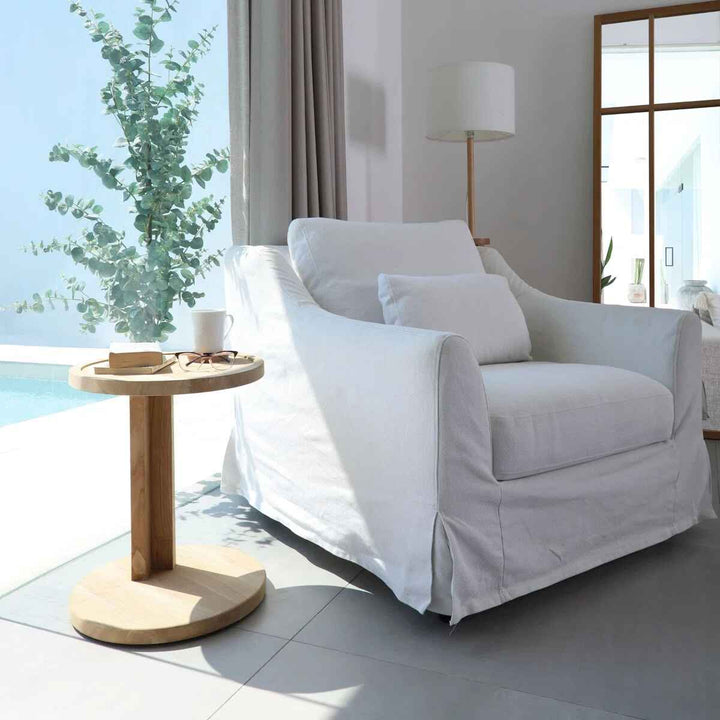 Nordic Teak Rapaport Natural C Shaped Side Table