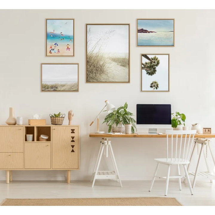 Beach Grasses 28x38 Framed Canvas Framed