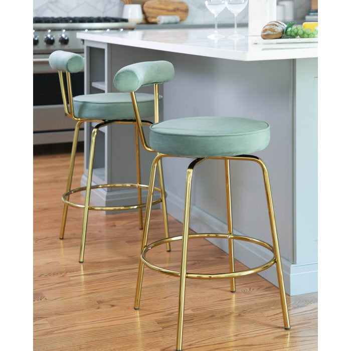 Kayson Swivel Upholstered Counter Stool