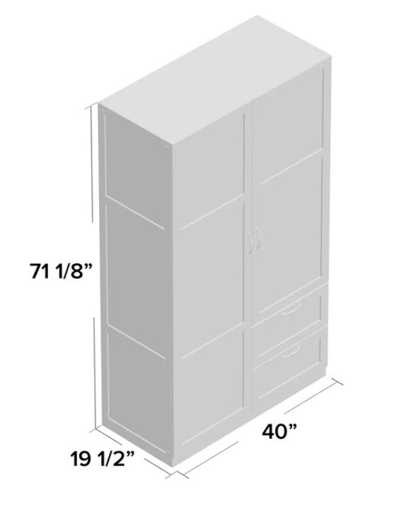 Keithsburg Wardrobe Storage Cabinet Armoire