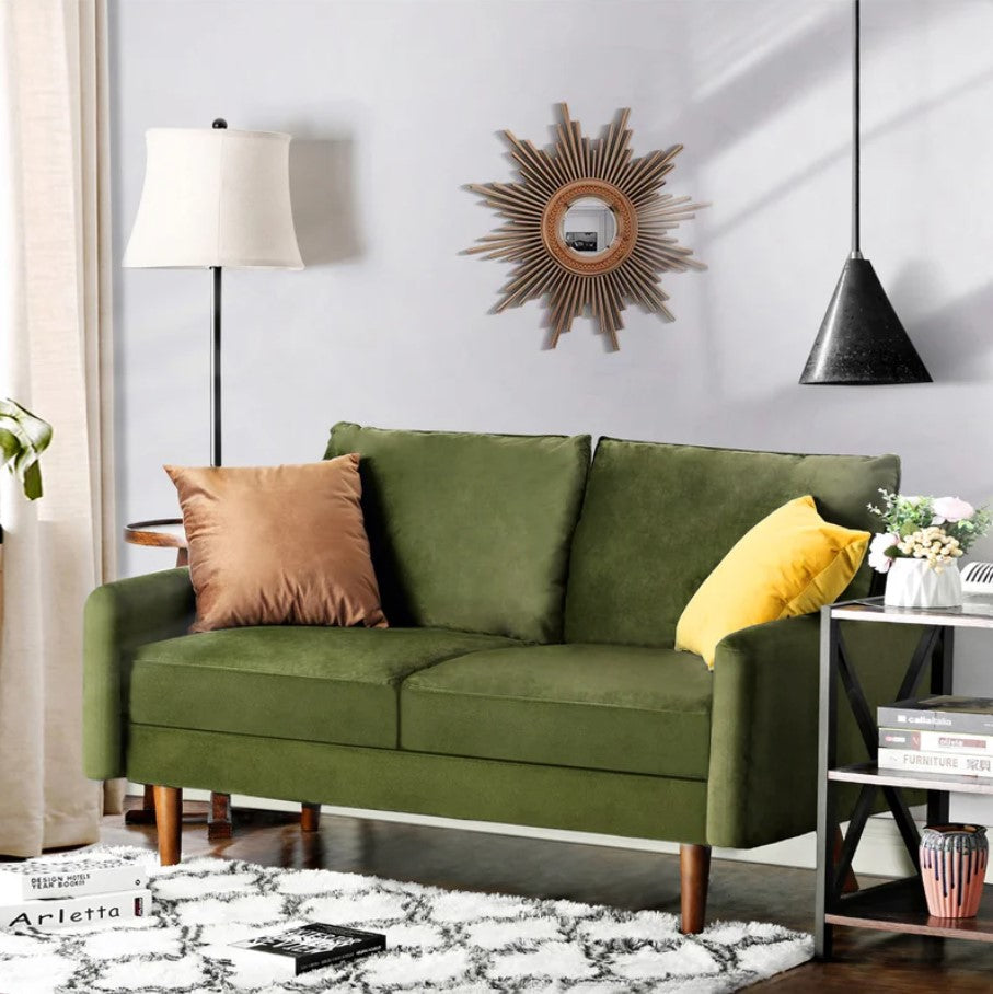 Hessville 56.3" Velvet Round Arm Loveseat