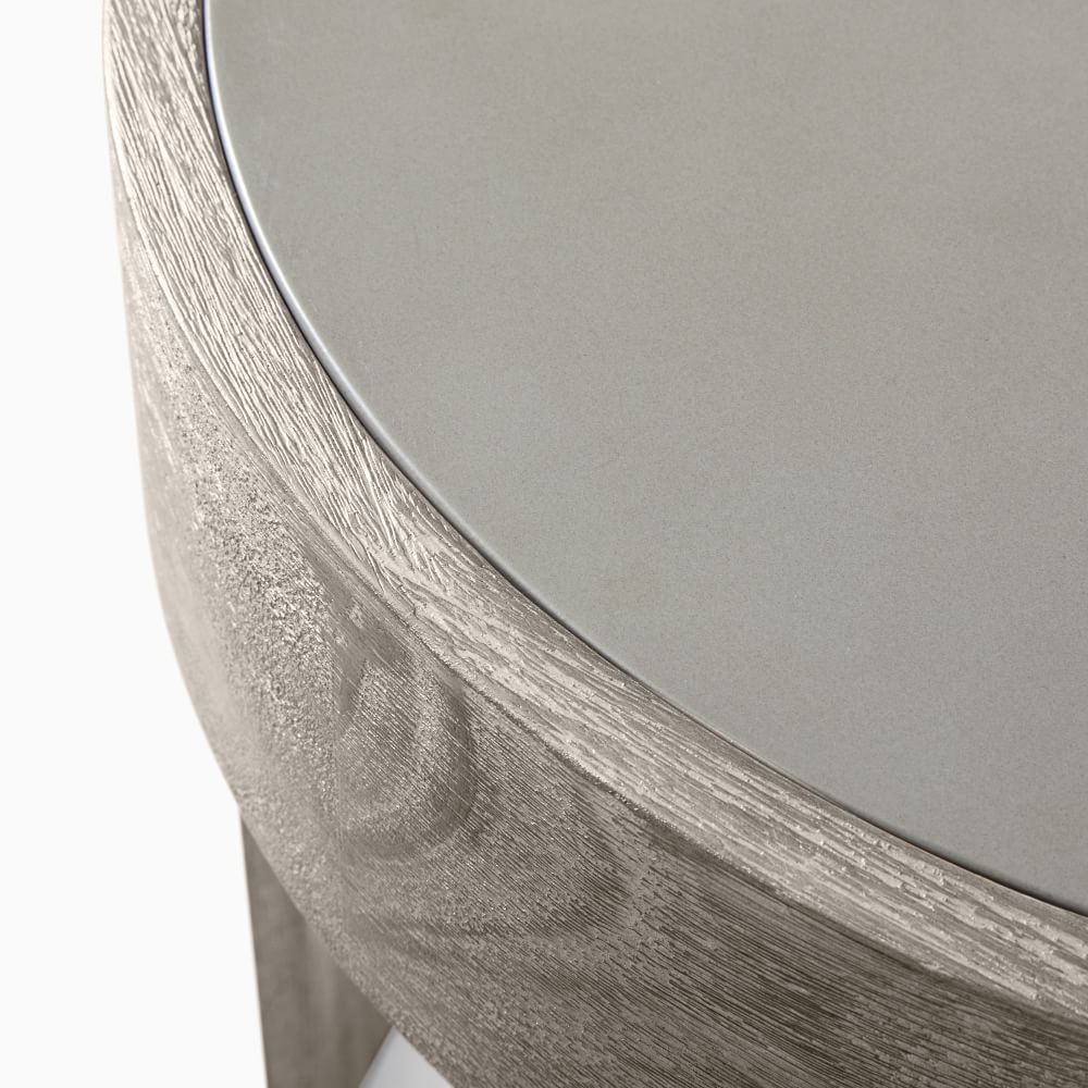 Portside Outdoor Round Concrete Side Table