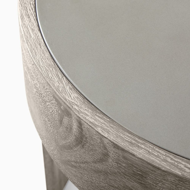 Portside Outdoor Round Concrete Side Table
