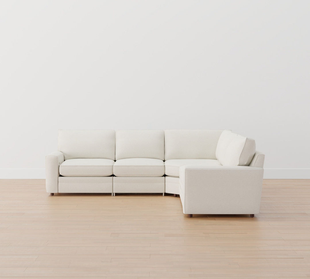 Pearce Square Arm Upholstered 5 Piece Reclining L Sectional