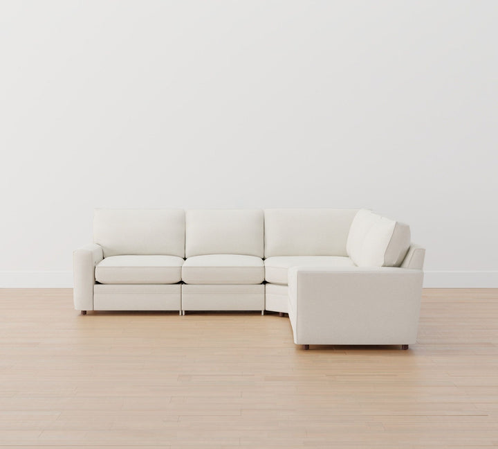 Pearce Square Arm Upholstered 5 Piece Reclining L Sectional