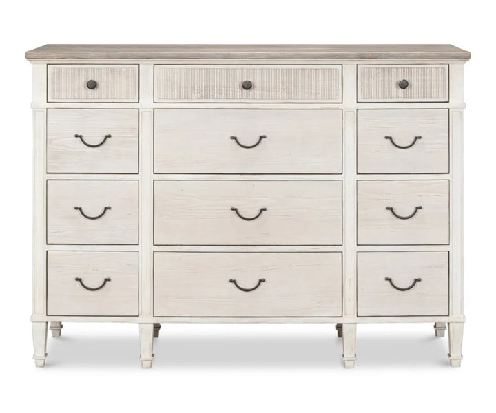 Sarreid Ltd 12 Drawer Solid Wood Dresser