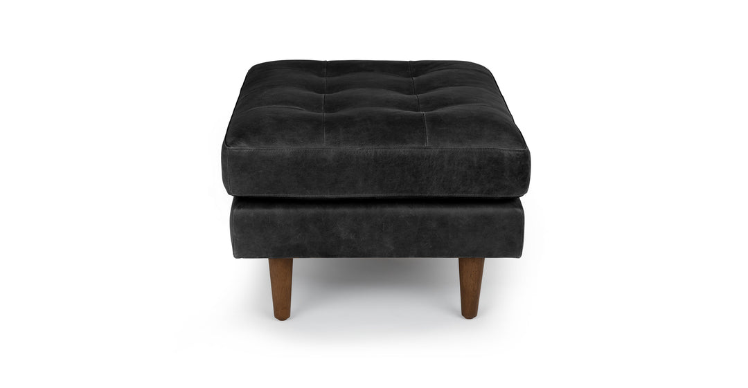 Sven Oxford Black Ottoman