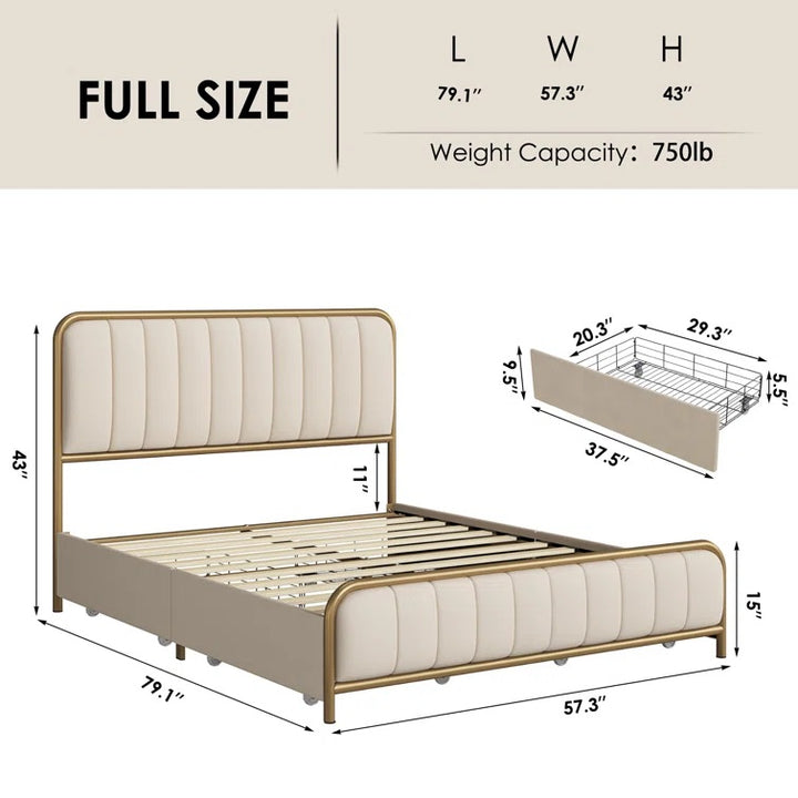Lysette Upholstered Storage Bed