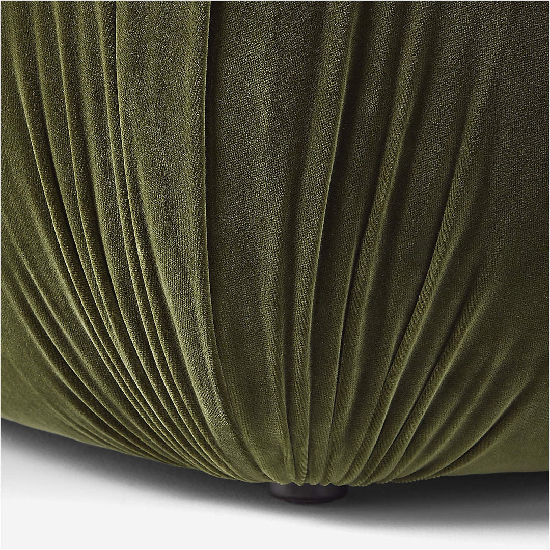 Gideon Green Velvet Ottoman