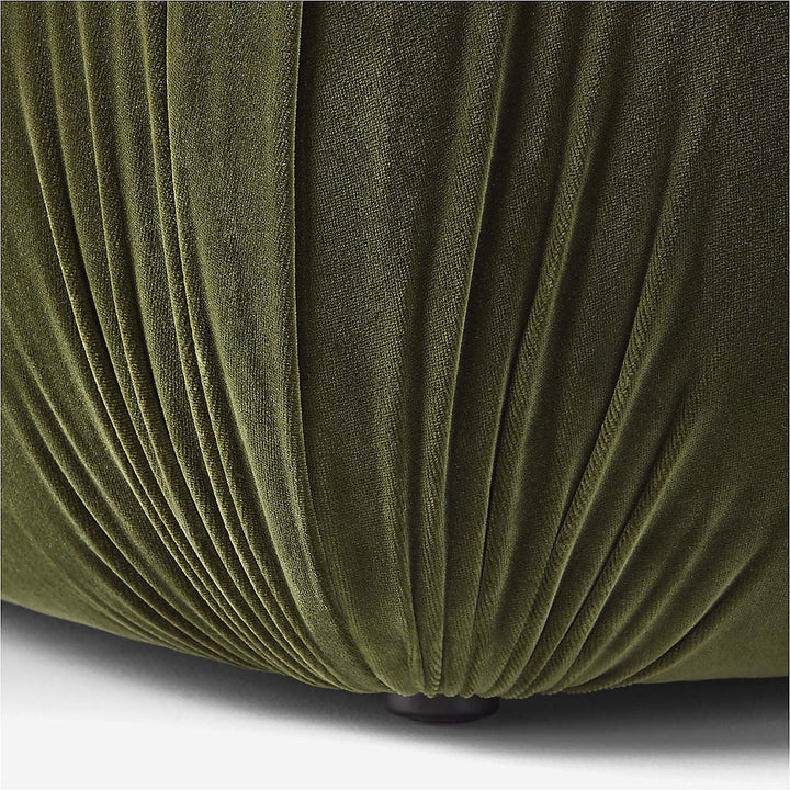 Gideon Green Velvet Ottoman