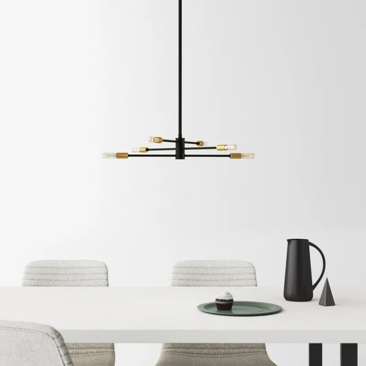 Jordy 6 Light Metal Dimmable Sputnik Chandelier