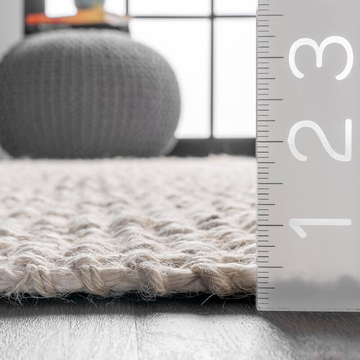 Gia Handmade Flatweave Jute Sisal Off White Area Rug-2'6"x10'