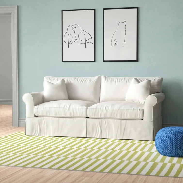 Amari Slipcovered Rolled Arm Sofa