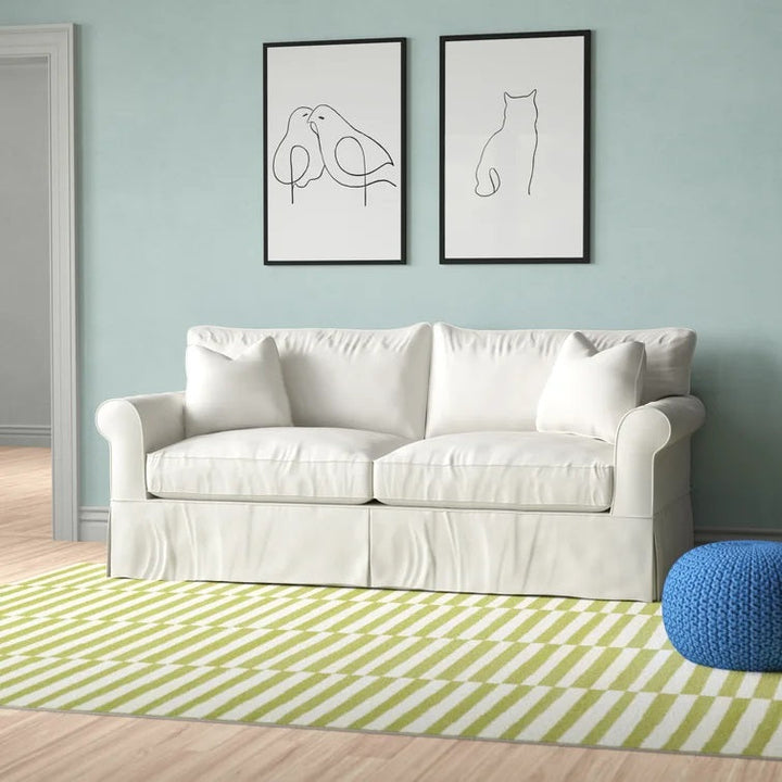 Amari Slipcovered Rolled Arm Sofa