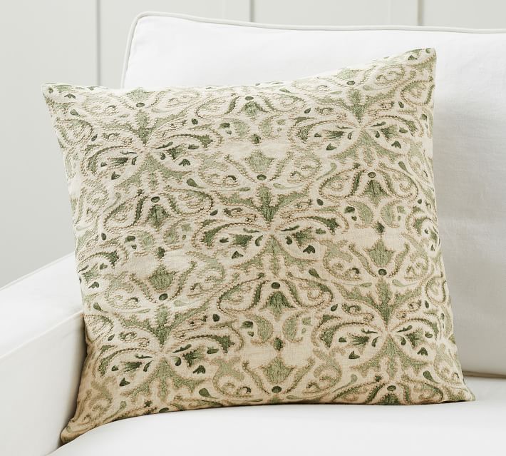 Reilley Linen Embroidered Pillow Covers No Insert-22"x22"