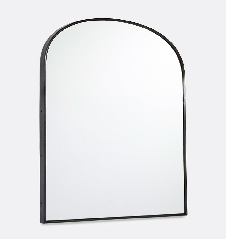 ARCHED MANTEL METAL FRAMED MIRROR