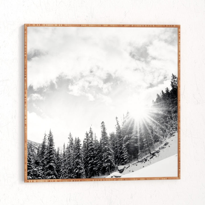 Mountain by Bird Wanna Whistle With frame 30"x30"