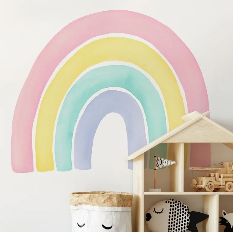 Watercolor Rainbow Wall Decal