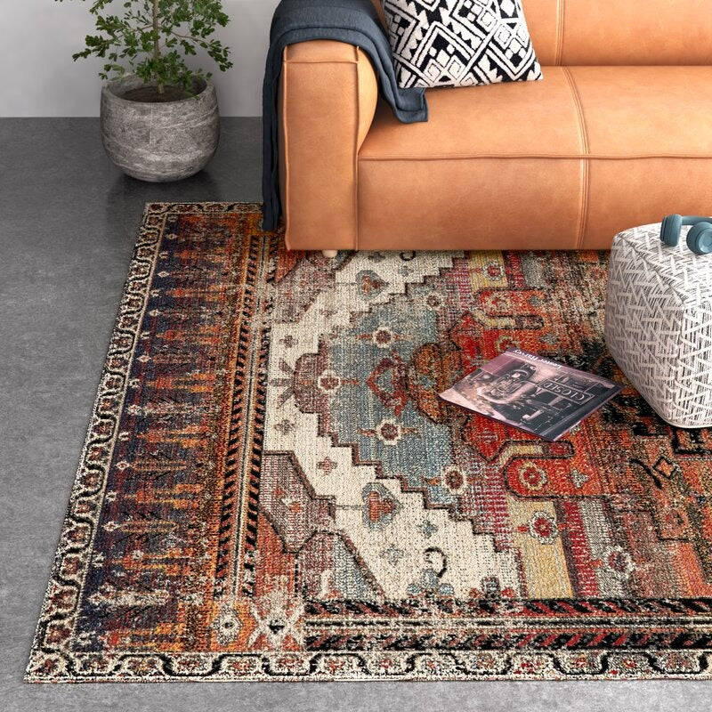 Haden Orange Indoor Outdoor Rug