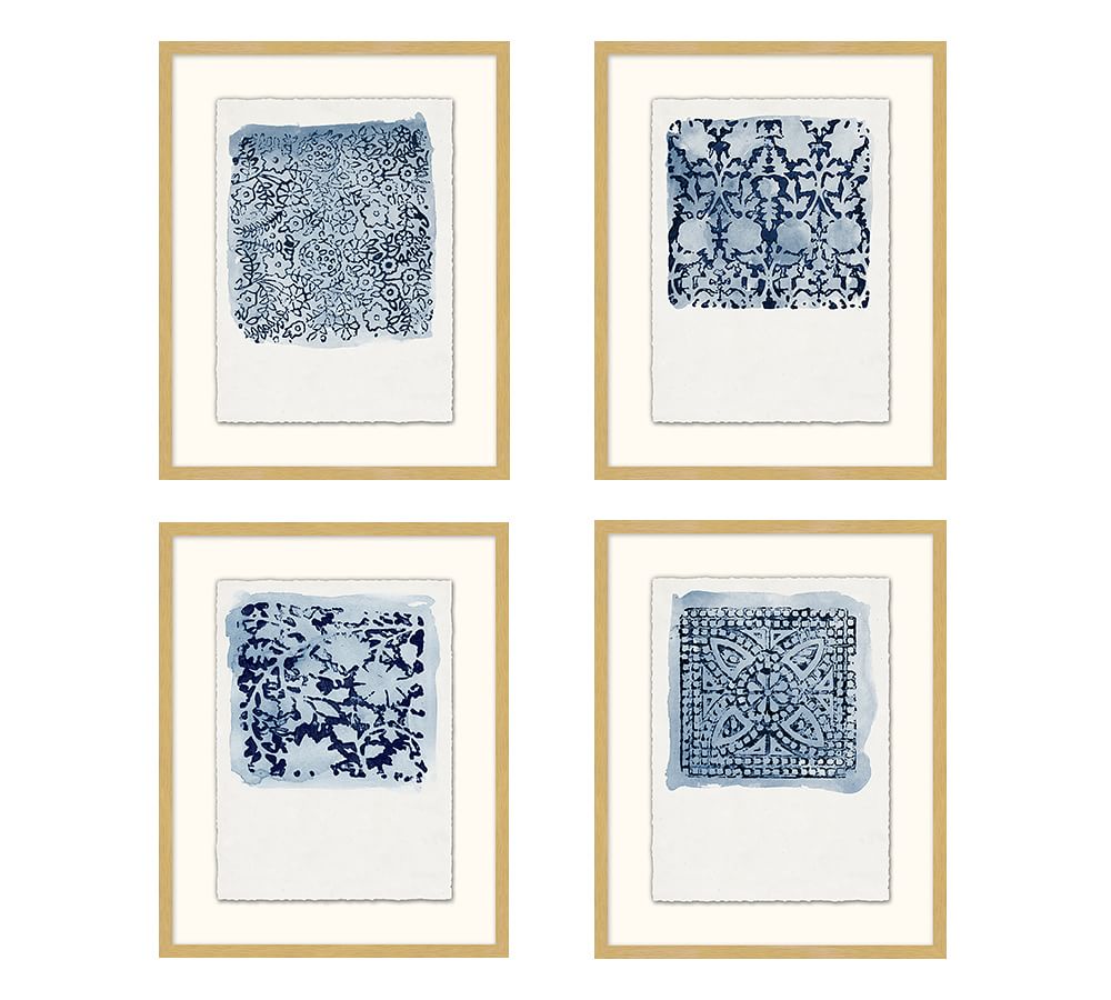 Textile Stamp Framed Prints III with frame
