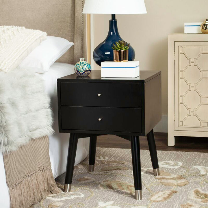 Debriana 2 Drawer Metal Nightstand