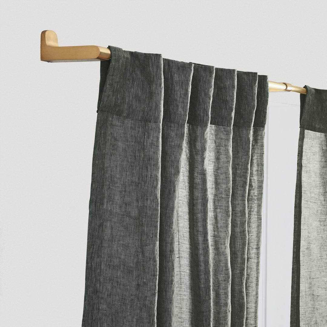 European Flax Linen Melange Curtain-84"