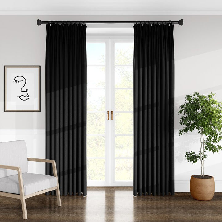 Alia Velvet Solid Color Pinch Pleat Curtain Panels