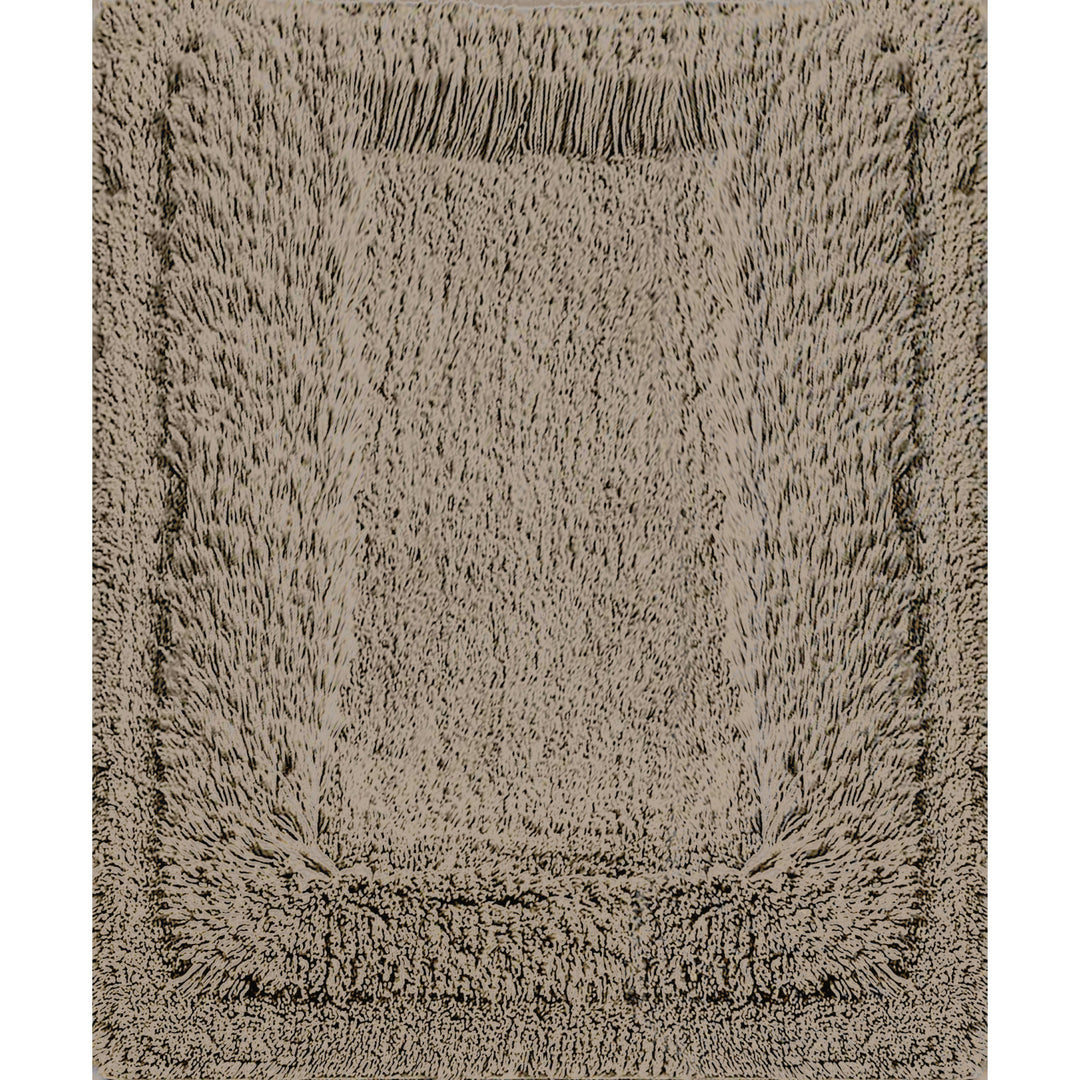 Raffee Stone Taupe Fluffy Cotton Bath Mat