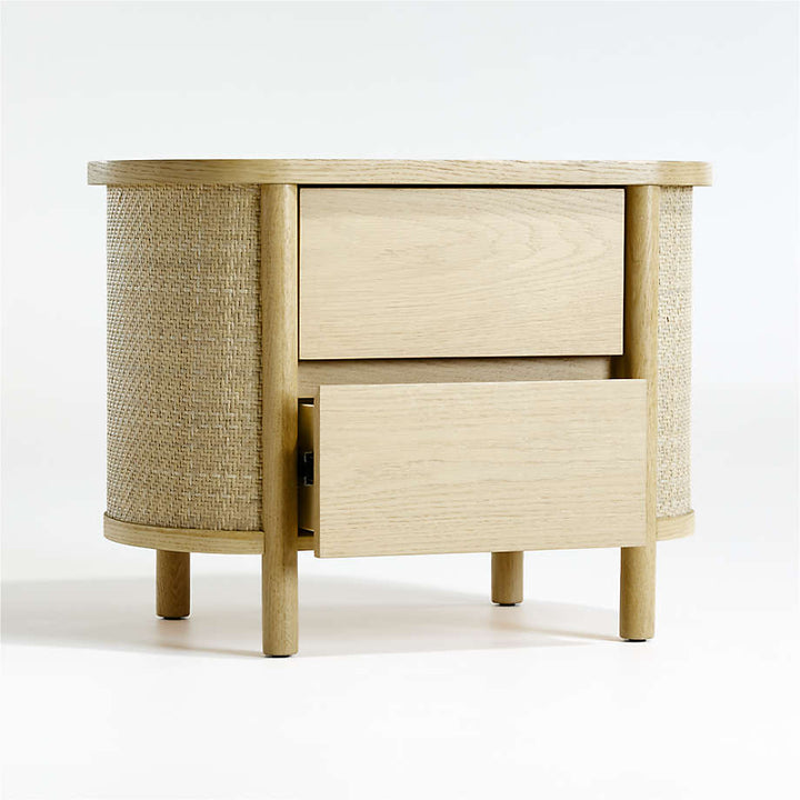 Canyon Natural Wood 2-Drawer Kids Nightstand by Leanne Ford