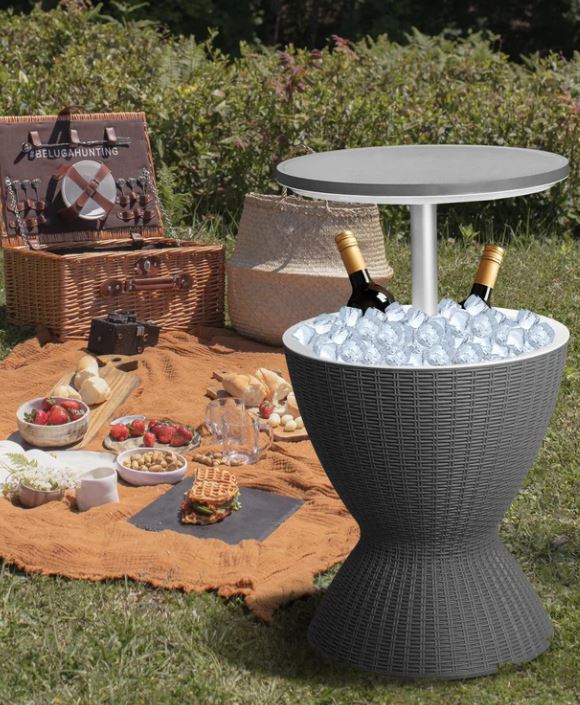 Adjustable Outdoor Bar Table Cooler