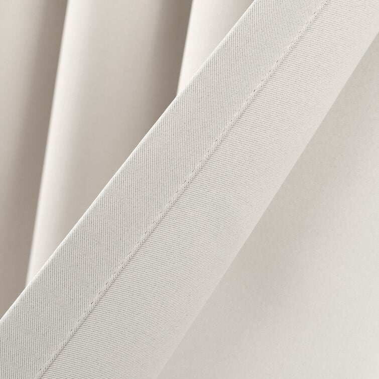 Exmouth Solid Color Blackout Rod Pocket Curtain Panels  (Set of 2) - 108"