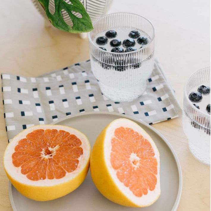 Fluted Acrylic DOF Drinkning Glasses Set of 4