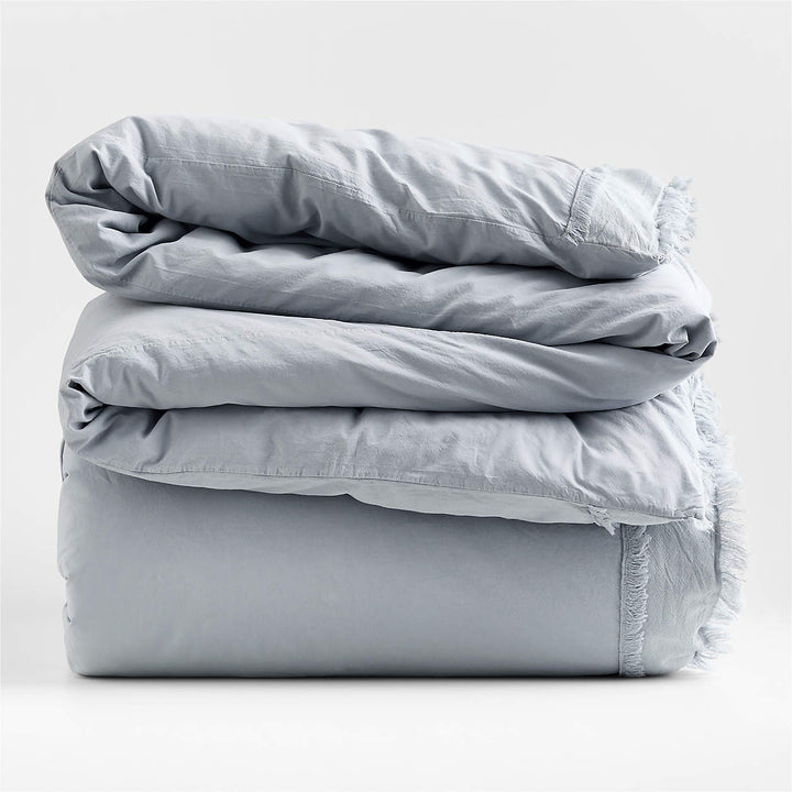 Favorite Washed Organic Cotton Mist Blue King Duvet Cover