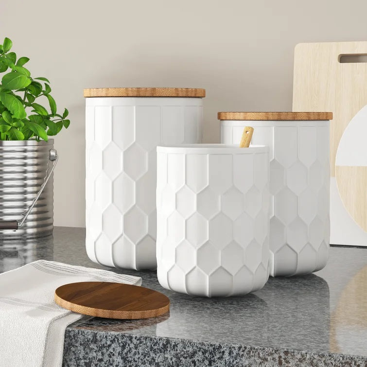 Scandinavian Kitchen Canister Set Large