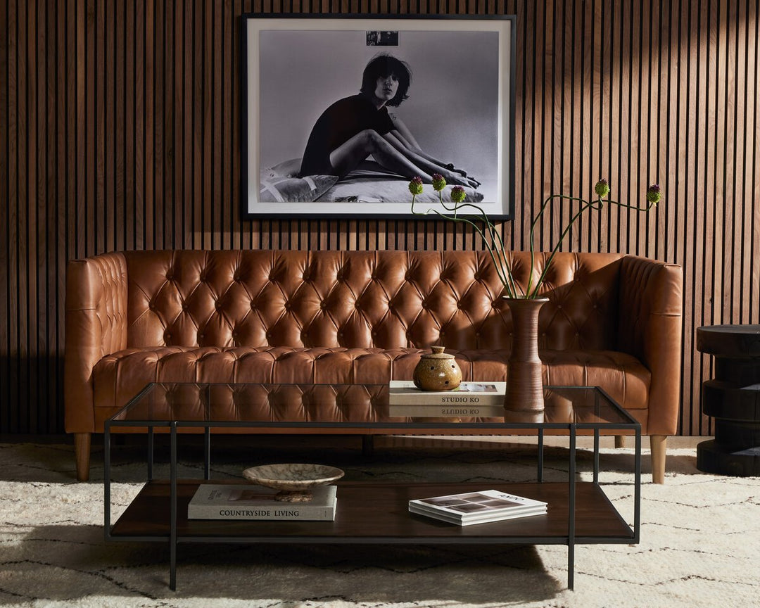 Tailor Leather 90" Sofa