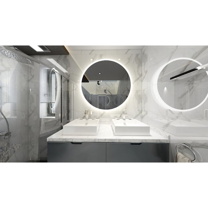 Aldora Round Lighted Bathroom Mirror