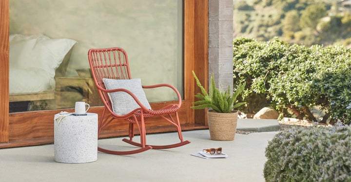 Solina white terrazzo stool