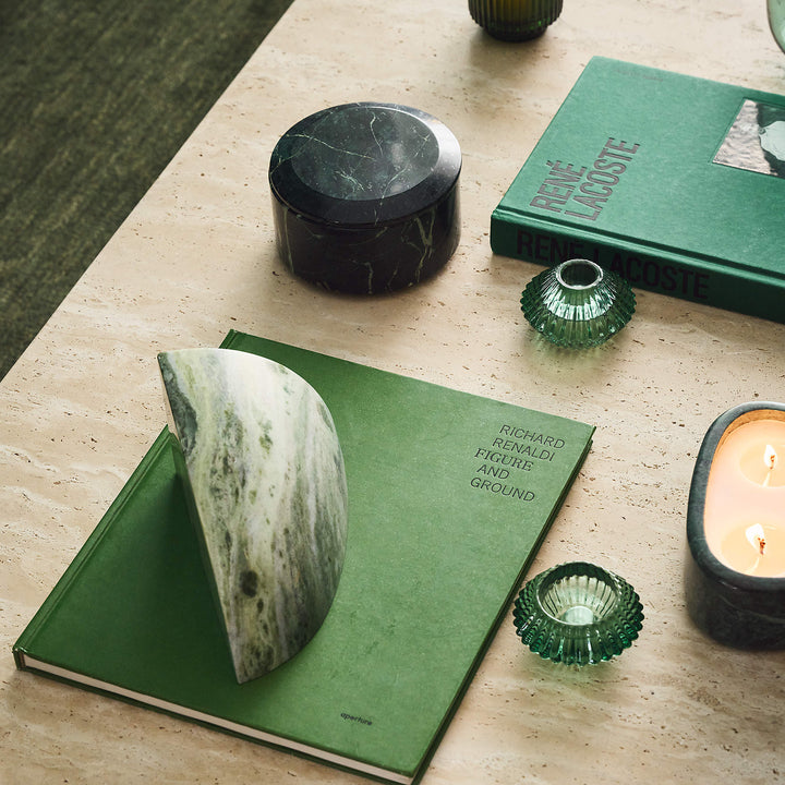 Emil Round Green Spider Marble Box
