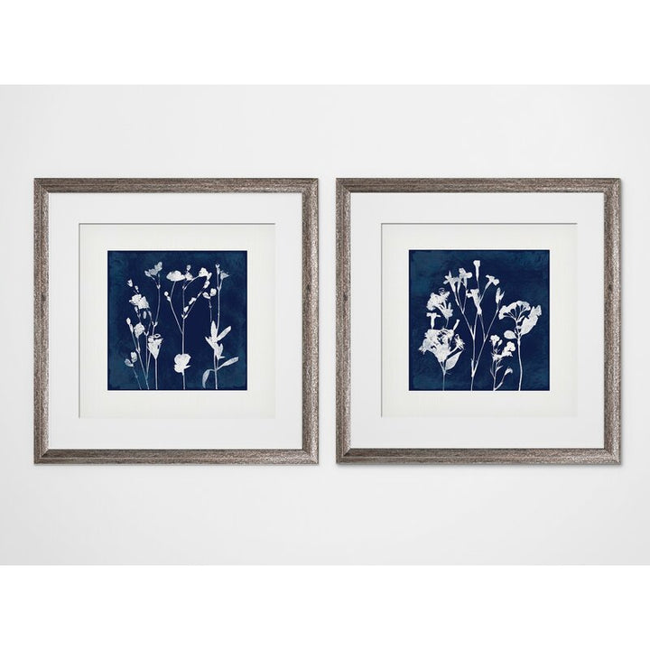 Cyanotype Botanical I 2 Piece Framed Print Set  2