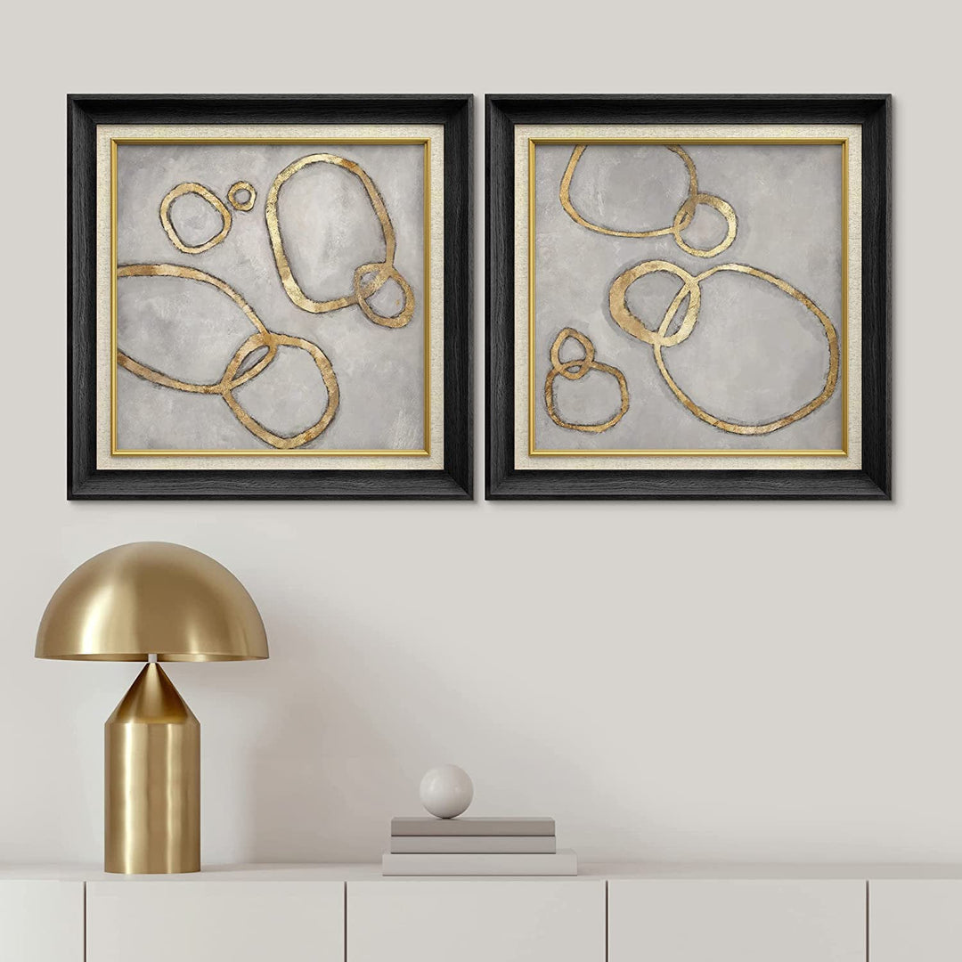 Geometric Gold Ring 1 with Frame