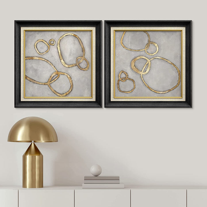 Geometric Gold Ring 1 with Frame