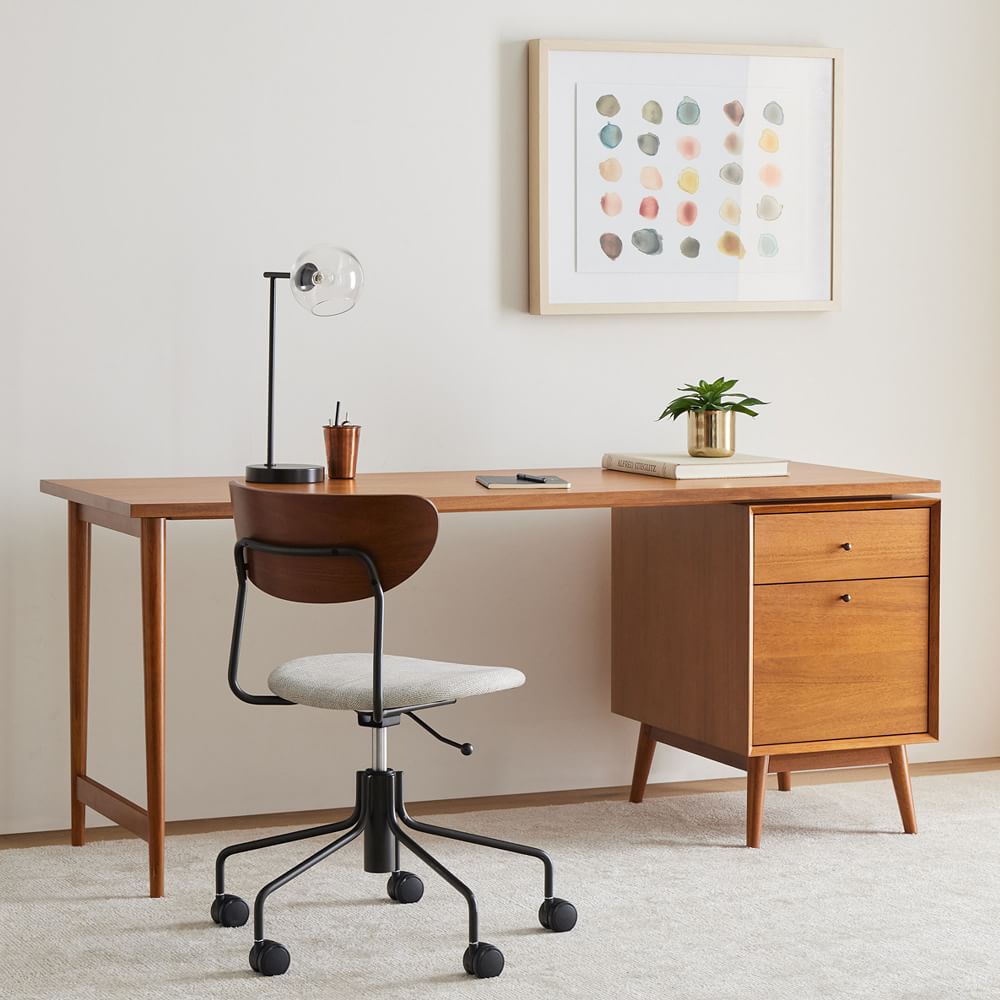 Mid Century Modular Desk File Cabinet