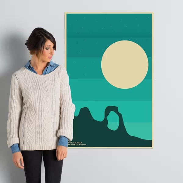 Arches by Jazzberry Blue Wrapped Canvas with Frame-26"X40"