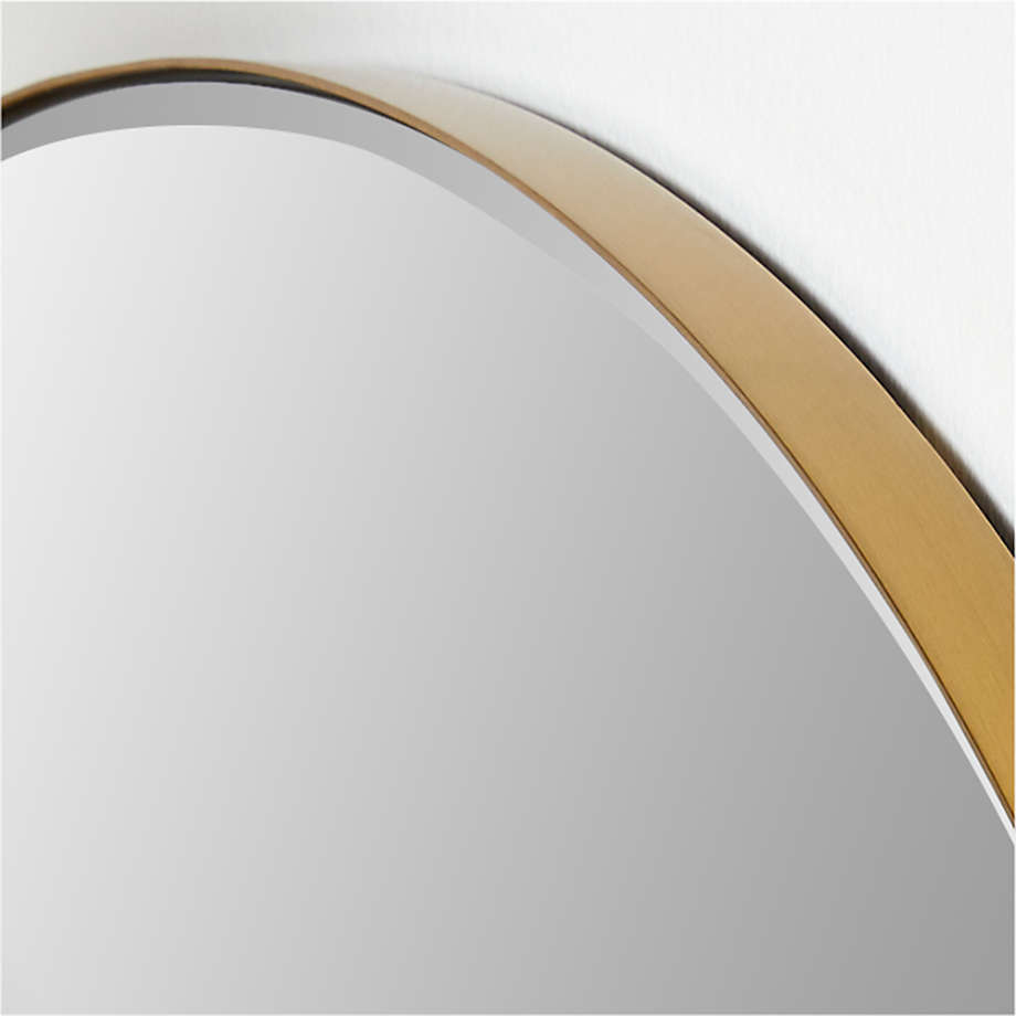 Edge Brass Round Mirror