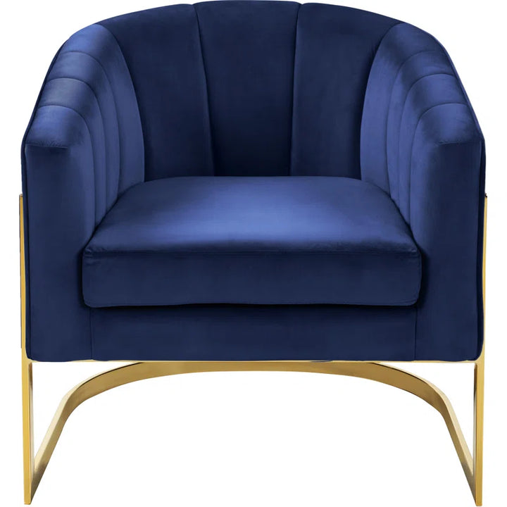 Barnicle Velvet Barrel Chair