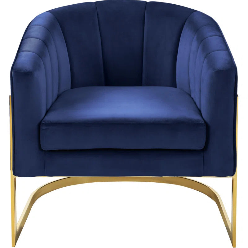 Barnicle Velvet Barrel Chair
