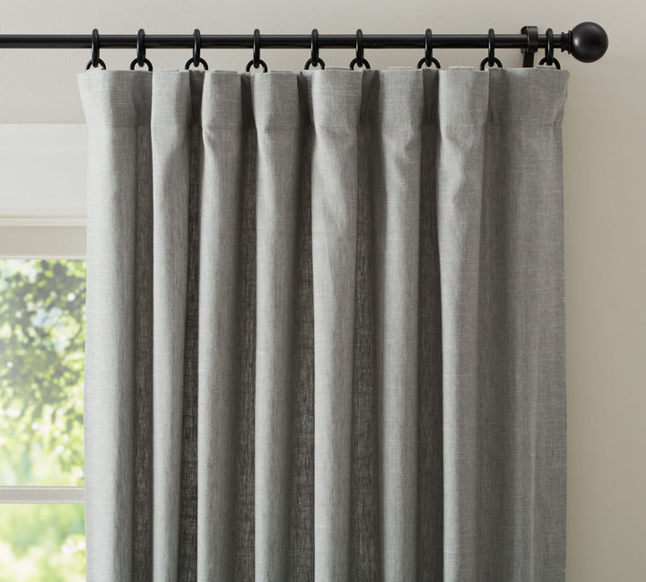 Custom Emery Linen Rod Pocket Curtain 144"